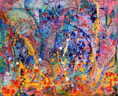 Latest abstract painting sold by artist Nestor Toro