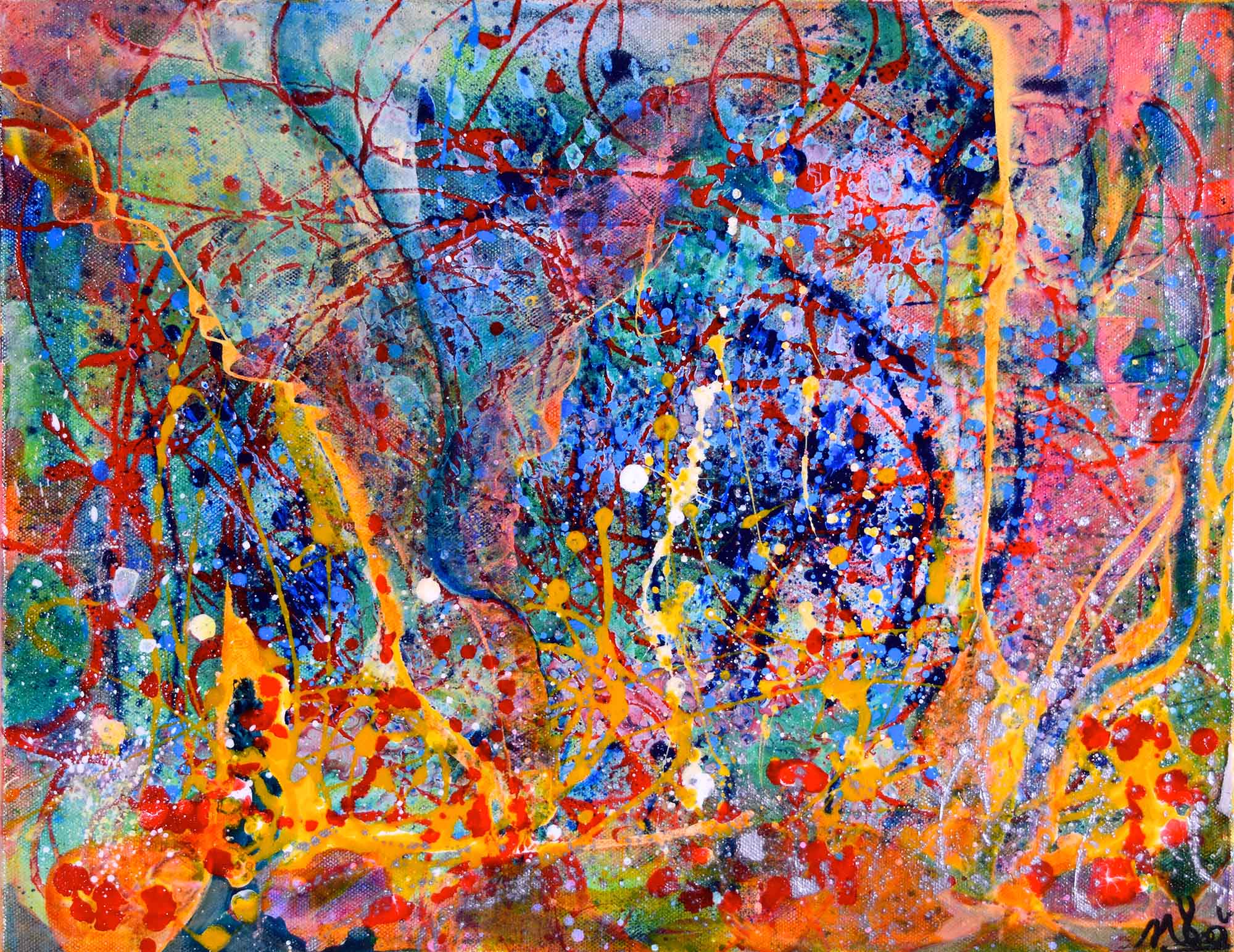 Latest abstract painting sold by artist Nestor Toro