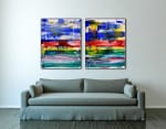Abstract Parallel II (2016) by artist painter Nestor Toro has been SOLD