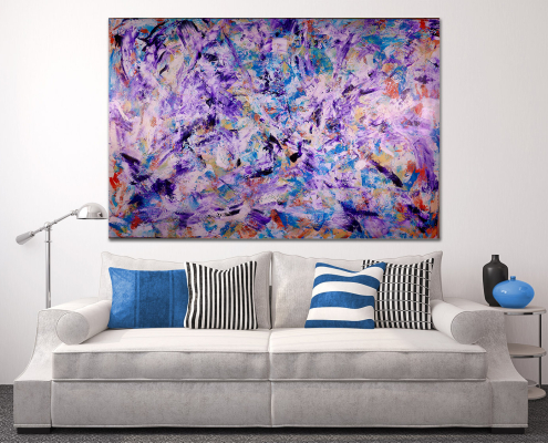 Iridescent Purple (Echoes) (2016) Acrylic painting by Nestor Toro