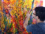 SOLD - Gynoecium pistils Painting by L.A. artist - Nestor Toro