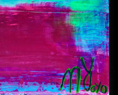 Signature SOLD / Purple Escapade (Translucent Series) - (2016) Acrylic painting by Nestor Toro