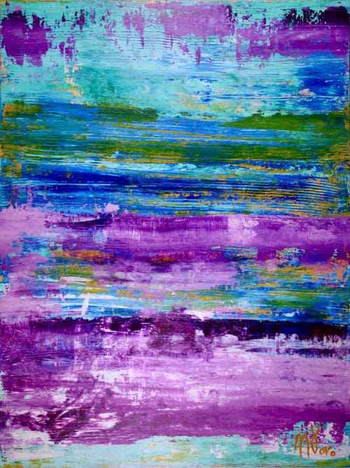 Frozen Turquoise (Purple Colorfield) by artist Nestor Toro