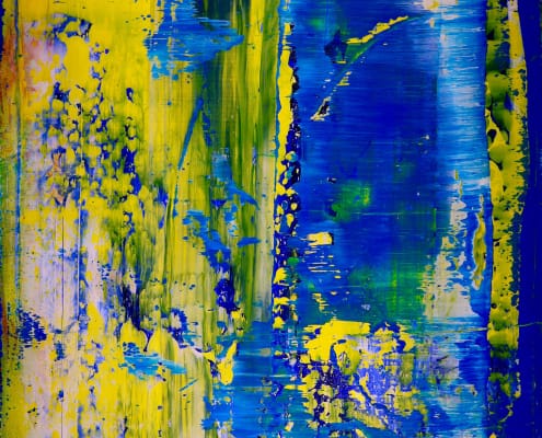 SOLD - Through the old lens (Cliffs) - (2016) Acrylic painting by Nestor Toro in Los Angeles