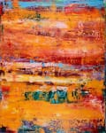 SOLD - Fragmented Panorama (2017) Acrylic painting by Nestor Toro in Los Angeles