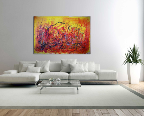 SOLD Abstract Allure II (2015) Mixed Media painting by Nestor Toro $3,860 Sold
