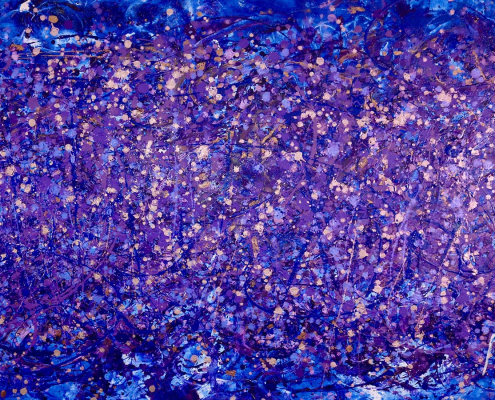 SOLD - Purple Abstract 1 (2017) Mixed Media painting by Los Angeles ABstract artist - Nestor Toro - Sold