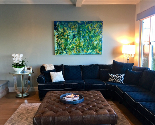 SOLD - Terra Verde in collector's beautiful home in Long Beach California - Abstract art by Nestor Toro