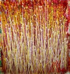 Drizzles in Gold and Purple. (2017) Acrylic painting by Nestor Toro - Sold