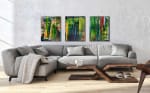 Abstract Painting - Battle of Trees - Triptych (2017) Acrylic painting by Nestor Toro in Los Angeles 2017