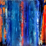 SOLD - Abstract Painting - Night of Thunder I (2016) Abstract art - Acrylic painting by Nestor Toro in Los Angeles