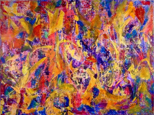 A Thousand Gestures original abstract painting by Nestor Toro