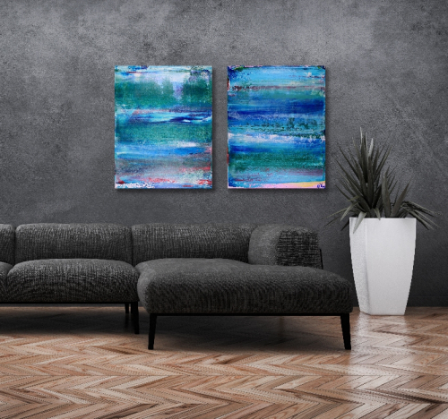 Cloud Forest 2 canvas abstract painting by Nestor Toro