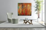 SOLD abstract art - Flying over tropics (2017) Acrylic painting by Nestor Toro - Sold