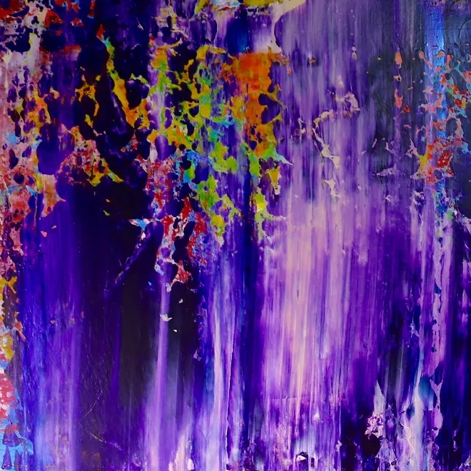 Deep Purple - ABSTRACT ART - NESTOR TORO - LOS ANGELES