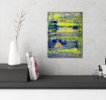 Climbing abstract painting by Los Angeles abstract artist Nestor Toro