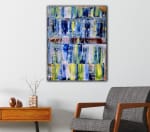 Fusion Particles 2 (2018)Acrylic painting by Nestor Toro