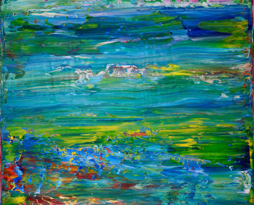 SOLD - Caribe-Abstract Landscape by Nestor Toro in Los Angeles