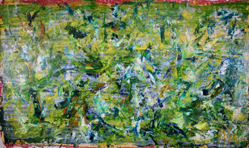 Terra Verde (Above Tree Reflections) (2018) Acrylic painting by Nestor Toro
