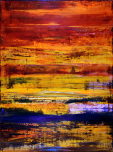 SOLD - Iridescent Volcanic Spectra - SOLD (2015) Acrylic painting by Nestor Toro in Los Angeles