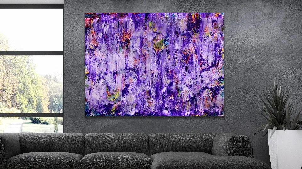 Purple Spectra - ABSTRACT ART - NESTOR TORO - LOS ANGELES