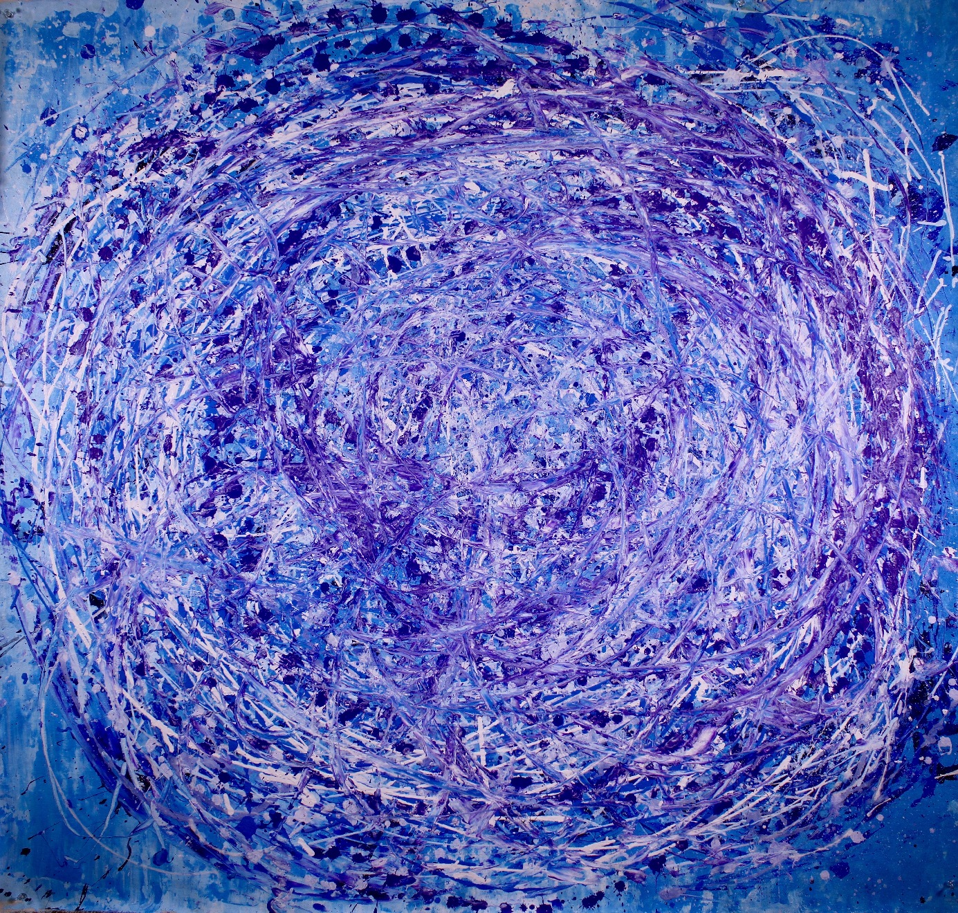 Vortex in Blue (2018) Acrylic painting by Nestor Toro