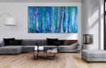 Blue Satin Ocean (2018) Acrylic painting by Nestor Toro in Los Angeles
