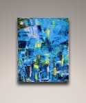 (SOLD) Vanishing Blue panorama (2018) Acrylic painting by Nestor Toro