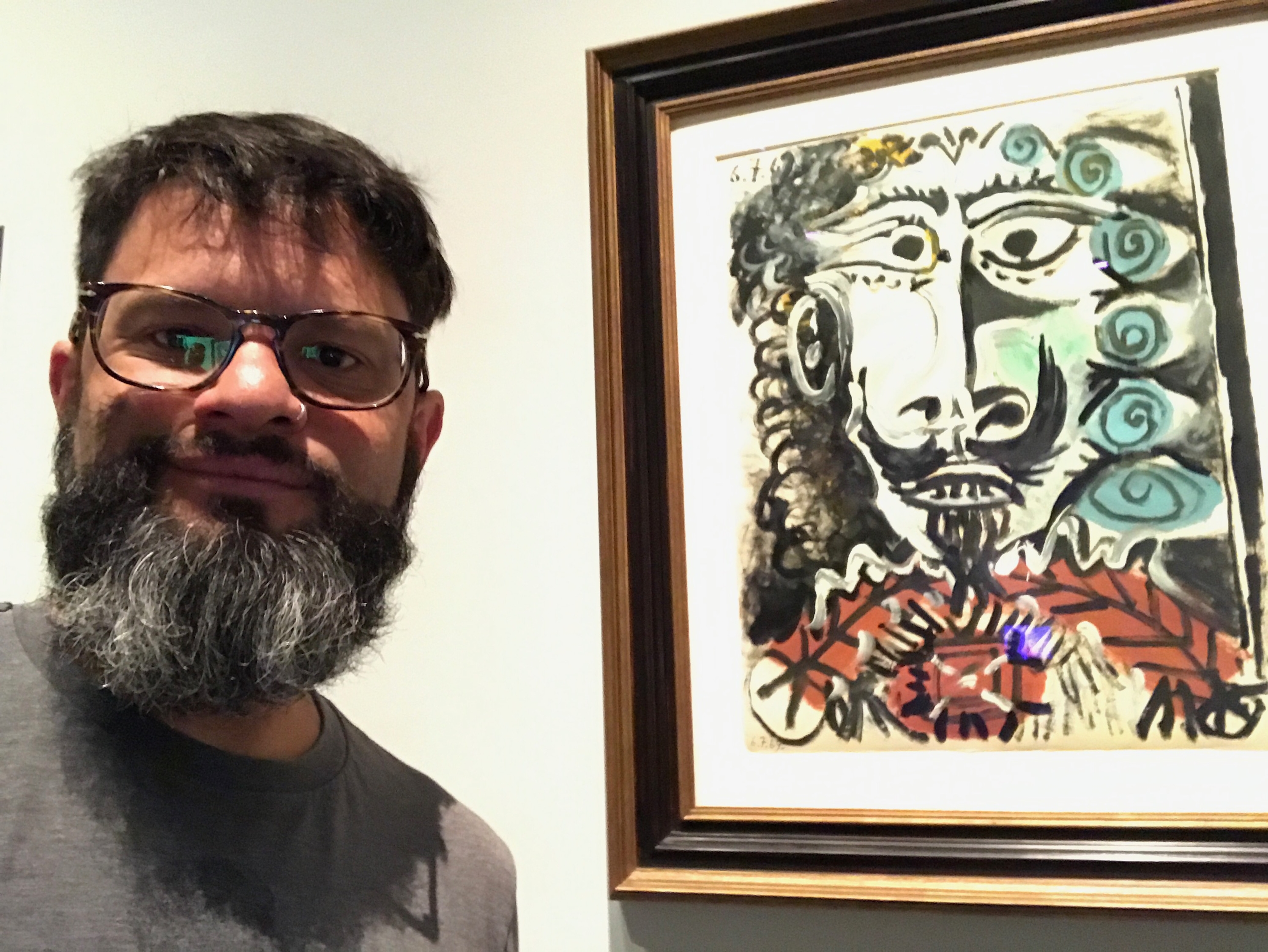 Here I am with an amazing Picasso on exhibit in the LACMA in Los Angeles