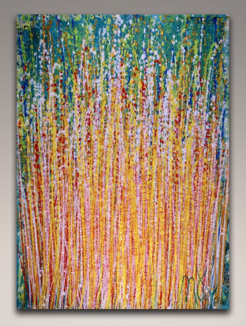 Shimmering Frequencies 3 (2018) Abstract painting by Nestor Toro