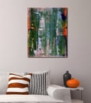 Oxide Green Spectra (2018) Acrylic abstract art painting by Nestor Toro