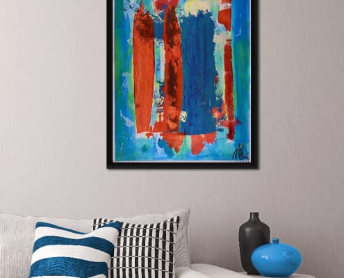 SOLD - Orange Windows (2018) by Nestor Toro - SOLD