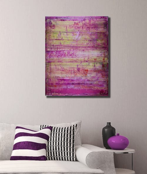 Purple Light by Nestor Toro (2018) abstract art Acrylic painting by Nestor Toro