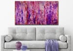 Purple storm with silver light (2018) abstract art Acrylic painting by Nestor Toro - SOLD