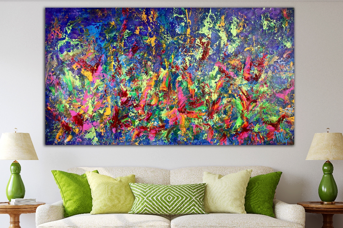 A garden high above (2018) ABSTRACT ART Acrylic painting by Nestor Toro