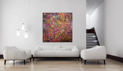 Summer Walk (2016)abstract art Acrylic painting by Nestor Toro