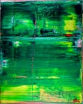 Sold abstract art Emerald Garden by Nestor Toro