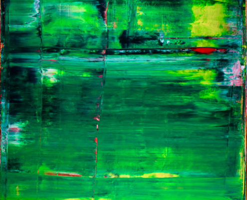 Sold abstract art Emerald Garden by Nestor Toro