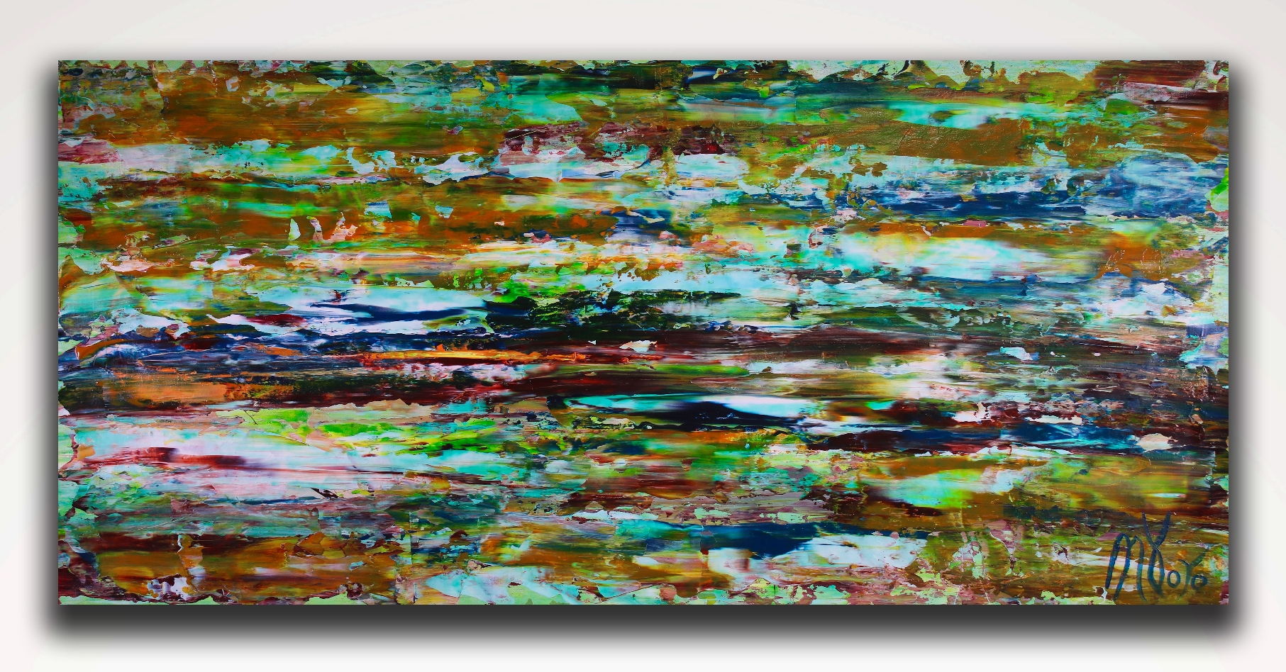 Earthy Spectra (2018) abstract art Acrylic painting by Nestor Toro