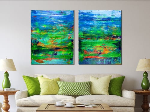 Tropics Field (2018) abstract art Acrylic painting by Nestor Toro