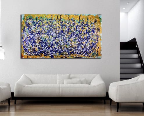 Shimmering Lights (In Paradise) (2017) abstract expressionist Acrylic painting by Nestor Toro
