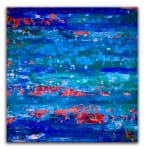 With orange lights (2018) Abstract Acrylic painting by Nestor Toro