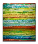 Over yellow (2018) expressionist Acrylic painting by Nestor Toro