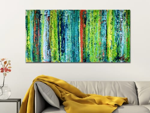 Landscape expressions No.3 (2018) Expressionistic Abstract Acrylic painting by Nestor Toro