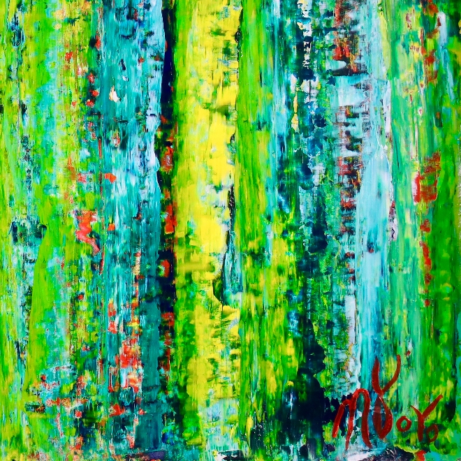 Landscape expressions No.3 (2018) Expressionistic Abstract Acrylic painting by Nestor Toro
