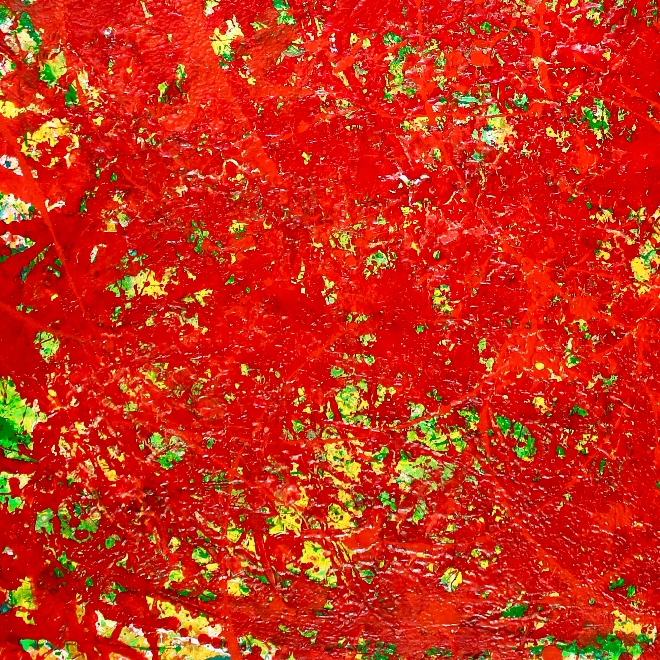 Coming From The Red- Bold Lux Statement Piece (2018) abstract expressionist Acrylic painting by Nestor Toro