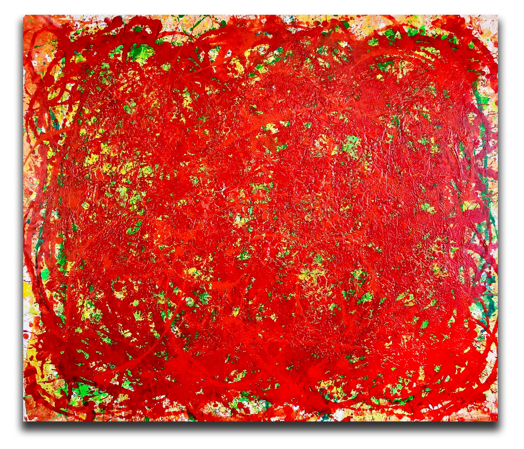 Coming From The Red- Bold Lux Statement Piece (2018) abstract expressionist Acrylic painting by Nestor Toro