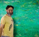 A romance with green (Verdor) (2018) Abstract Acrylic painting by Nestor Toro