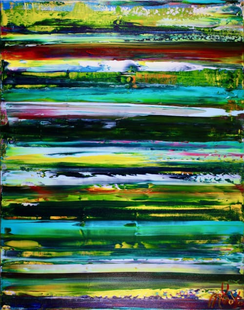 Forest Intrusion (2018) Abstract Acrylic painting by Nestor Toro