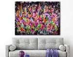 SOLD - Infinite Secrets in Multicolors original abstract painting by Nestor Toro